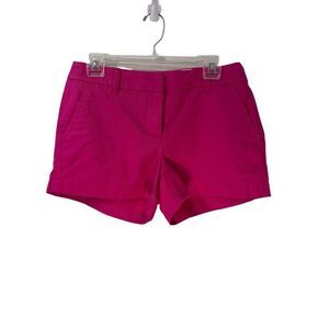 J Crew women’s hot pink 3-1/2” short pocket size 6 NWT #36-1833